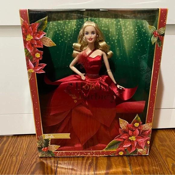 2022 Holiday Barbie Doll with Blonde Hair - Picture 7 of 8